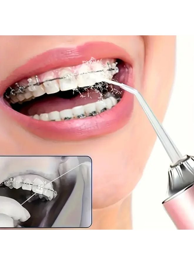 Pink Portable Oral Irrigator Flosser Dental Care Device with Interchangeable Tips for Teeth Whitening Plaque Removal - Image 5